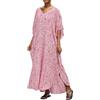 YouKD Caftano lungo da donna, stile bohémien, cardigan da spiaggia, copricostume da bagno, vestaglia taglie forti, C rosa., Etichettalia unica