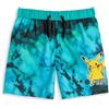 Pokémon Pantaloncini da Bagno Pikachu Blu Tie-Dye | Abbigliamento da Spiaggia per Ragazzi con Coulisse in Vita Elasticizzata | Costumi da Bagno Classici dei Cartoni Animati - 8-9 Anni