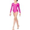 Prime fashions - Body a maniche lunghe da ragazza e donna - Nylon lucido - Vestibilità comoda