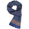 WANYING Uomo Sciarpa di Seta Lungo Doppio Strato in Seta Artificiale Casual Business Gentleman per Primavera Autunno - blu reale