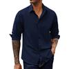 PJ PAUL JONES Camicia da uomo, vestibilità normale, per il tempo libero, facile da stirare, moderna, da lavoro, Blu mare, M
