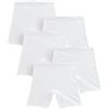NEXT Ragazza Confezione da 5 Slip Stile Shorts con Gamba Lunga Bianco 7 Anni-8 Anni