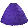 BEAUTELICATE Sottogonna Petticoat Donna Gonna Lunga 6 Cerchio Crinolina Rockabilly Vintage Sottoveste per Vestito Abito da Sposa Anni 50 Bianca Nera