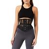 EC EXPO CITY Corsetto da donna doppio acciaio disossato Heavy Duty Underbust vita formazione Shaper costume, Nero , S