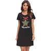ENJOYNIGHT - Camicia da notte da donna, estiva, in cotone, a maniche corte, con stampa, T-shirt, per dormire, notte, per donna, Natale, XL