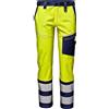Sir Safety System Mistral Stretch - Pantaloni da Lavoro Alta visibilità EN ISO 20471 Classe 2, Tessuto Stretch 245 g/m2, Bande Riflettenti 8 cm, Comfort Professionale, Hi Vis Giallo/Blu, 50