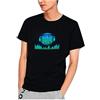 Xmiral T Shirt Uomo Party DJ Audio attivato LED Acceso e Verso Il Basso Lampeggiante Incandescente