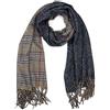 styleBREAKER ampia sciarpa XXL con frange in design giorno e notte con motivo tartan scozzese, unisex 01018138
