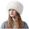 OneChance Berretto invernale da donna, calda pelliccia sintetica, cappello morbido a secchio, cappello per esterni, bianco, 54/58 cm
