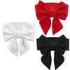 CRASPIRE 2 Colori Cinture Elastiche con Fiocco Nero Rosso Bianco Fiocco di Stoffa Ampio Elasticizzato Fusciacca Cravatta Elastica Catena Cintura In Vita Fascia Vintage per Donna Donna Matrimonio
