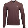Fred Perry Polo da uomo a maniche lunghe M6006, marrone scuro., L