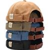 Faringoto Cappellino senza visiera unisex senza tesa Cappellino da marinaio Skullcap Beanies, Taglia unica