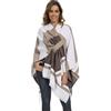 FEFLO Sciarpe e Mantelle per Donna, Elegante Mantella Lavorata a Maglia con Apertura Frontale, Poncho Sciarpa Coperta Cardigan Cappotto per Primavera, Autunno e Inverno