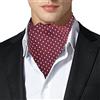 Remo Sartori - Ascot Doppia Pala in Seta Fantasia Astratta, Made in Italy, Uomo (Rosso)