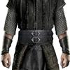 HiiFeuer Wide Vichingo Cintura, Medievale Fax Leather Armatura Cavaliere Cintura, LARP Halloween Costume（Nero B）