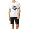 In One Clothing Pigiama corto da ragazzo, morbido single-jersey in 100% cotone e con pantaloni in stile bermuda, con motivo Level up, 176