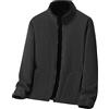 PAIDAXING Giacca di jeans a lunghezza intera da uomo autunno e inverno allentato moda casual maglione in pile solido top bottoming camicia uomo giacca, B-nero, XXXL