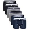 Sergio Tacchini Boxer da Uomo in Cotone bielastico, Art. 9000 Pacco da 6 pz Multicolore XL
