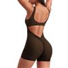 Haibang Tuta Intera Donna Corta Sportiva V Back Scrunch Butt Jumpsuit Senza Manica One Piece Senza Schiena Sexy Playsuit Aderente Push Up Tutina Elastica Romper Bodysuit Workout Yoga Fitness