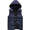 Generico Gilet Trekking Uomo Invernale Leggero con Cappuccio Giubbotto Smanicato Giacca Trapuntato Corto Gilet Senza Maniche Imbottita Giubbino Piumino Smanicato