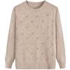 YONGHONGKEJI Maglione Lavorato A Maglia per Mezza età E Anziani Maglione Lavorato A Maglia per Vecchie Signore Pullover con Griglia di Diamanti E Strass Scollo Rotondo Maniche Lunghe Felpa Leggera