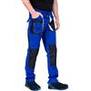 MAZALAT work wear Pantaloni Blu da Lavoro Uomo - Tessuto Canvas Heavy Duty, Vita Elasticizzata, Tasche Multiuso, Tasca Ginocchiere Integrata, Ideali per Uso Professionale e Fai‑da‑Te