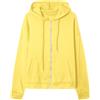 Generic Felpe da donna a maniche lunghe con zip con cappuccio leggere casual a maniche lunghe con tasche cappotti con cappuccio larghi abiti, Giallo-A., XXL