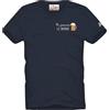 Saint Barth Mc2 Uomo T-Shirt Manica Corta POT0001 Cotone Blu Scuro S