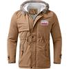 LOIJMK Cappotto invernale da uomo con calda imbottitura, giacca invernale da uomo con cappuccio in pelliccia, caldo coat Funky, giacca sportiva da uomo, con cappuccio, a maniche lunghe, per il tempo