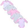 MEA BABY Body per neonato a manica lunga | Body per bambina e body per bambino | Confezione multipla da 5 pezzi | 100% cotone | Body unisex | Body a righe | Vari colori (Mix colors 2, 74)