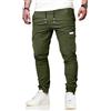 VMSUCIJ Pantaloni da Lavoro Uomo Cotone Pantaloni Tuta con Elastico in Vita con Tasche Pantaloni da Sci e da Trekking