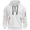 MakingDa Felpa in Pile Uomo Felpa con Cappuccio 1/4 Zip Fleece Fodera Invernale 3 Taschino Camicia Felpata Manica Lunga Comodo Calda Maglia Tuta Sportiva Pullover Casual Basic Hoodie Blu Navy M