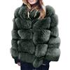 WOXIHUAN Cappotto in Pelliccia Sintetica da Donna Giacca Calda di Peluche Cappotto di Visone Sintetico per l'autunno Inverno Parka Maniche Lunghe