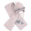 Chicco, Set composto da cappello con sciarpa in maglia misto lana per neonata, Rosa (9 mesi)