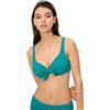 YSABEL MORA Top Bikini Riduttore Coppa C, Minimizza Seno, Design Senza Imbottitura, Tessuto Testurizzato Effetto Stropicciato, Collezione Seasalt