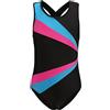 SEAUR - Tuta da ginnastica da bambina, a maniche lunghe, colore nero, senza maniche, danza, balletto, yoga, abbigliamento classico, maglia da ginnastica, 5-14 anni, blu, rosso, nero, 11-12 Anni