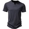 Vogrtcc Men Notch Neck T Shirt Short Sleeve Casual V Neck Tee Shirt Basic Tops