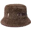 Kangol Faux Shearling Utility Bucket Brown M Unisex Adulti, Marrone, M