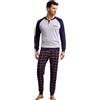 Il Granchio Pigiama Uomo Lungo in Caldo Cotone GP2088 (IT, Testo, L, Regular, Regular, Standard, Grigio)