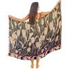Mandala Life ART Pareo Lungo Donna Mare Nappa Nero Telo Sarong XXL Bohemian Copricostume Donna Mare Curvy Sexy Bikibi Cover Up 2024 Decorazione Murale Arazzo da Parete 180X120 Cm Fatto in India