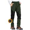 Zoofly Pantaloni Neve Trekking Bambino Impermeabili Sci Pantaloni Sci Invernali Ragazze Pantaloni Escursionismo Pantaloni Traspirante da Softshell Invernali Pioggia, Nero/Camuffamento 146-152