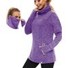 Soneven Maglia Termica Donna Manica Lunga Invernale Winter Run Pullover Maglione con Kanga Pocket Top Sport T-Shirt Baselayer da Corsa Ciclismo Fitness