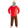 South Park Tuta Intera Uomo e Ragazzo, XS-3XL, Cartman Manica Lunga Incappucciato Pigiama Tuta, Onesie Uomo, Regali per Lui (2XL, Rosso)