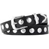Eigso Retro 3 strati in pelle accessori Alt edgy Birdle anni '80 a tema cool punk gotico accessori cintura per uomini e donne con fibbie regolabili, Nero - 6, L