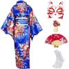 CRFASIBE 5 Pezzi Kimono Donna Giapponese, Set di Yukata con Accessori