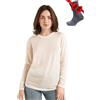 Merino.tech Maglia Termica Donna Lana Merinos - 100% Lana Merino + Calzini