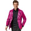 dressforfun 900999 Giacca da Uomo con Paillettes, Costume Discoteca, Carnevale Festa -Modelli Differenti