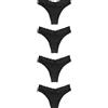 NEXT Donne Confezione da 4 Slip sgambati in Cotone e Pizzo Nero 40