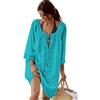 Ulalaza Costume da bagno da donna, copricostume da bagno da spiaggia e piscina all'uncinetto, Zs398lake Blu, Taglia unica
