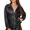 RYTEJFES Giubbino Pelle Donna Giacca Pelle Donna Giacca Biker Ecopelle Uomo Giubbotto Primaverile Jacket Bomber In Cappotto Similpelle Unisex Moto Di Xl Giacchino Corto Invernale Primavera Giacche Curvy Da